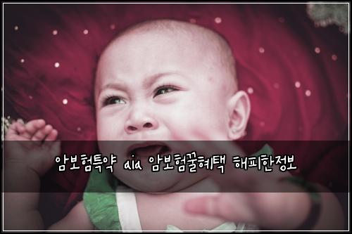 암보험특약 aia 암보험꿀혜택 해피한정보
