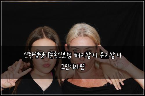 신한생명기존종신보험 해지할지 유지할지 고민이라면