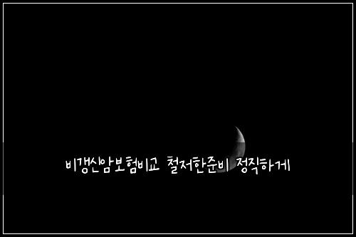 비갱신암보험비교 철저한준비 정직하게