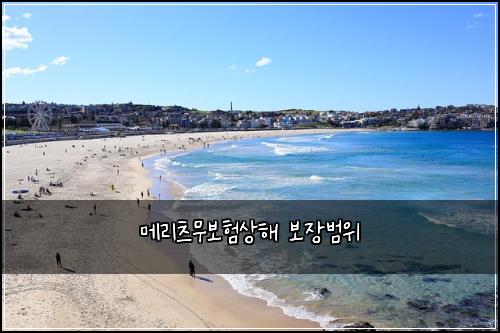 메리츠무보험상해 보장범위