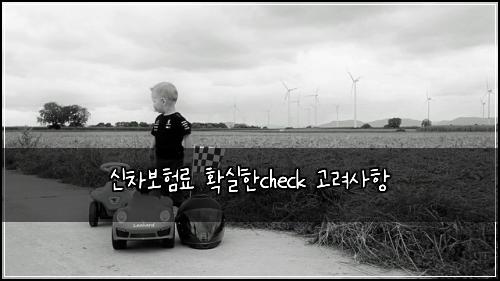 신차보험료 확실한check 고려사항