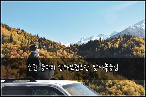 신한 올터치 상해보험보장 알아놓을점