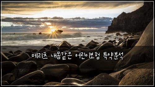 메리츠 내몸같은 어린이보험 특약분석 