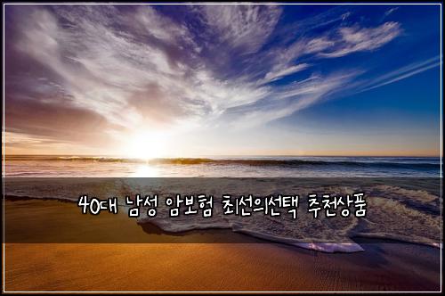 40대 남성 암보험 최선의선택  추천상품