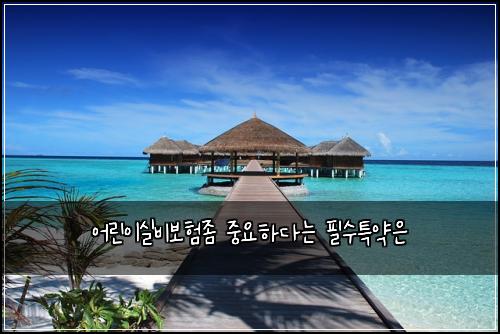 어린이실비보험좀 중요하다는 필수특약은