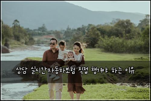 상담 실시간자동차보험 직접 챙겨야 하는 이유
