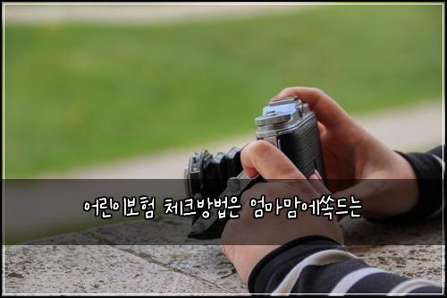 ์ด๋ฆฐ์ด๋ณดํ ์ฒดํฌ๋ฐฉ๋ฒ์ ์๋ง๋ง์์๋๋