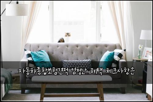 자동차종합보험견적 엄청난 혜택 체크사항은