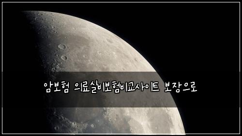 암보험 의료실비보험비교사이트 보장으로