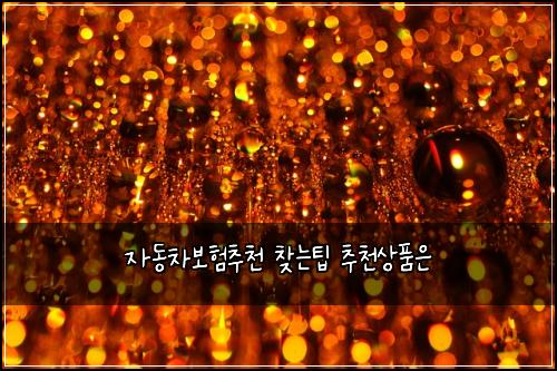 자동차보험추천 찾는팁 추천상품은