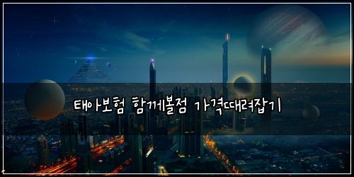 태아보험 함께볼점  가격때려잡기