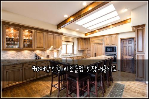 40대암보험 바로볼점  보장내용비교
