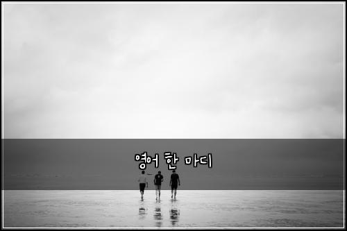영어 한 마디