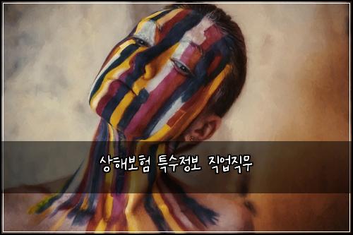 상해보험 특수정보  직업직무
