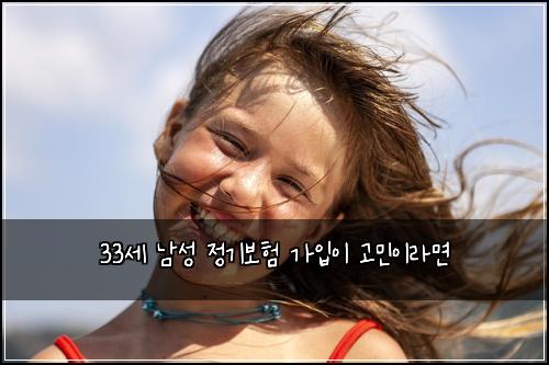 33세 남성 정기보험 가입이 고민이라면
