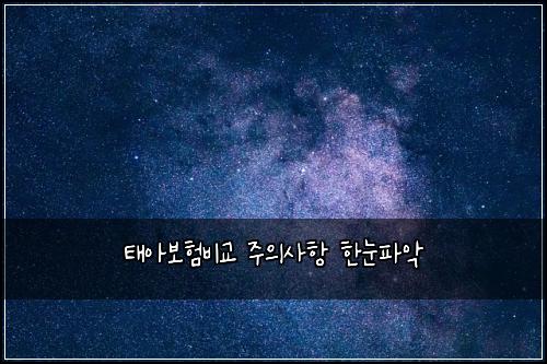 ํ์๋ณดํ๋น๊ต ์ฃผ์์ฌํญ ํ๋ํ์
