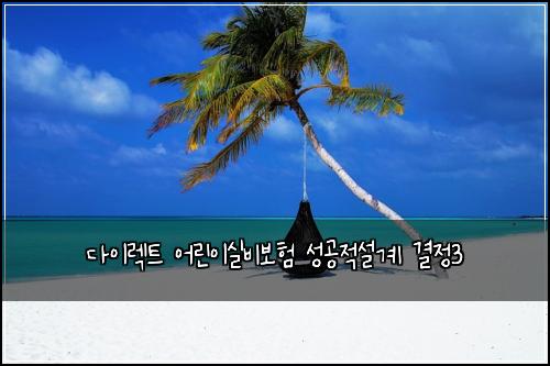다이렉트 어린이실비보험 성공적설계  결정3