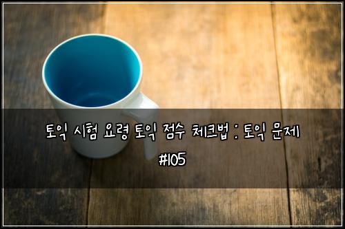 토익 시험 요령 토익 점수 체크법 : 토익 문제 #105