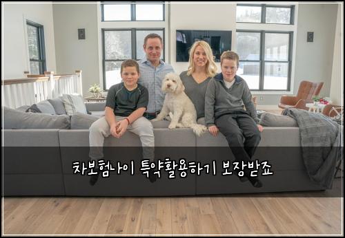 차보험나이 특약활용하기 보장받죠