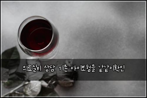 의료실비 상담 기존 아이보험을 낱낱이확인