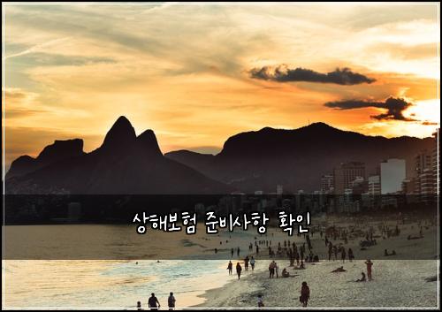 상해보험 준비사항  확인