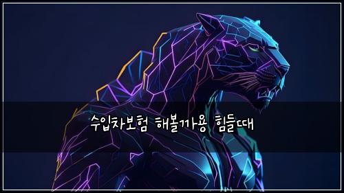 수입차보험 해볼까용  힘들때