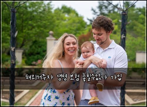 해외거주자 생명 보험 놓칠수없다  가입
