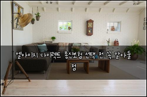 엘아이지 다이렉트 종신보험 선택 전 꼭 알아둘 점