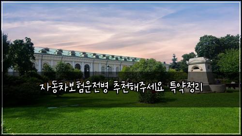자동차보험운전병 추천해주세요 특약정리