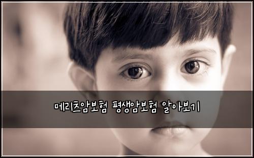 메리츠암보험 평생암보험 알아보기
