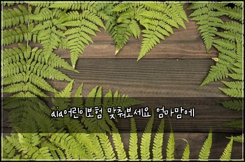 aia어린이보험 맞춰보세요  엄마맘에