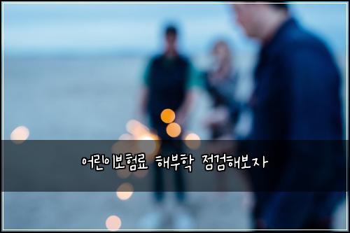 ์ด๋ฆฐ์ด๋ณดํ๋ฃ ํด๋ถํ ์ ๊ฒํด๋ณด์