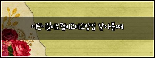 ์ด๋ฆฐ์ด์ค๋น๋ณดํ๋น๊ต๋น๊ต๋ฐฉ๋ฒ ์์๋ณผ๋