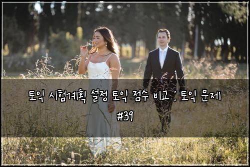 토익 시험계획 설정 토익 점수 비교 : 토익 문제 #39