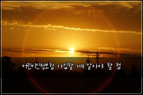 어린이신청보험 가입할 때 알아야 할 점