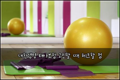 대한생명 태아보험 고민할 때 체크할 점