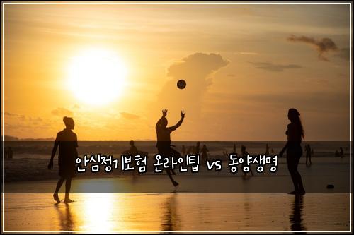 안심정기보험 온라인팁  vs 동양생명