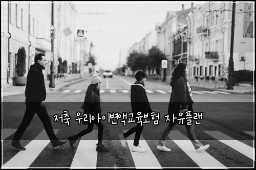 저축 우리아이변액교육보험 자유플랜 
