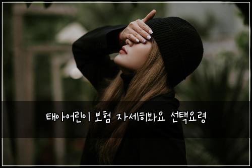 태아어린이 보험 자세히봐요  선택요령