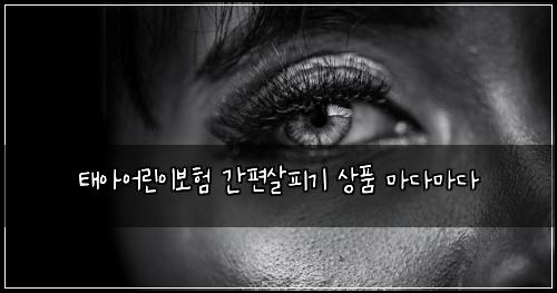 태아어린이보험 간편살피기  상품 마다마다
