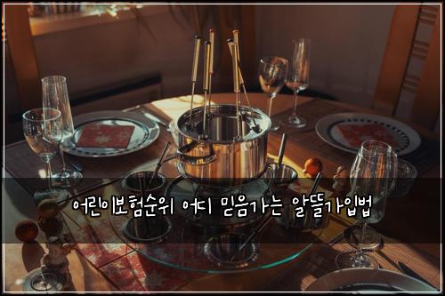어린이보험순위 어디 믿음가는 알뜰가입법