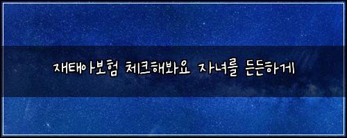 재태아보험 체크해봐요  자녀를 든든하게
