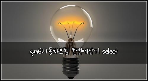 qm6자동차보험 한번에잡기  select