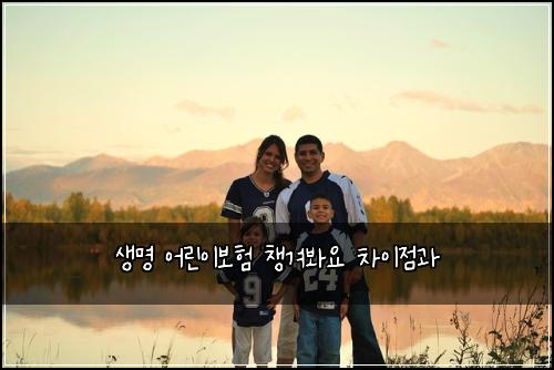 생명 어린이보험 챙겨봐요  차이점과