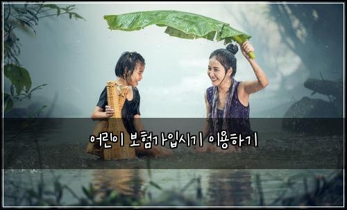 어린이 보험가입시기 이용하기