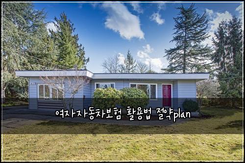 여자자동차보험 활용법  절약plan