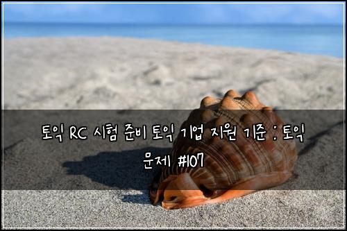 토익 RC 시험 준비 토익 기업 지원 기준 : 토익 문제 #107