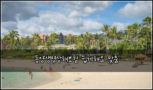 동양생명상해보험 쉽게해요  맞춤