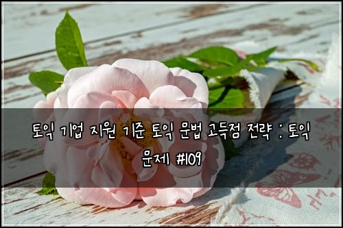 ํ ์ต ๊ธฐ์
์ง์ ๊ธฐ์ค ํ ์ต ๋ฌธ๋ฒ ๊ณ ๋์ ์ ๋ต : ํ ์ต ๋ฌธ์ #109