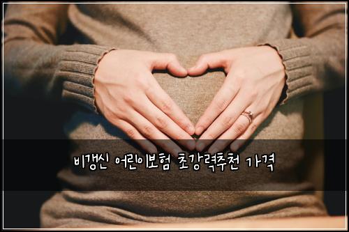 비갱신 어린이보험 초강력추천  가격